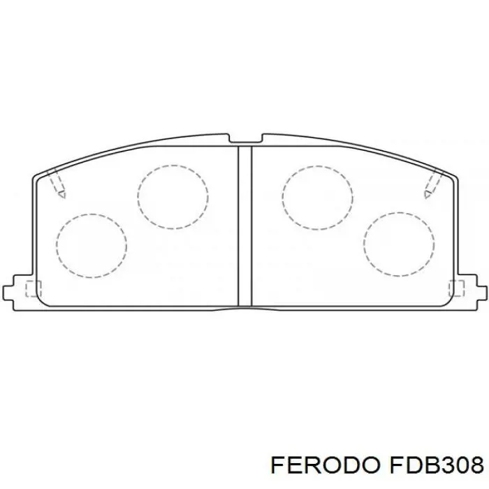 FDB308 Ferodo колодки гальмівні передні, дискові