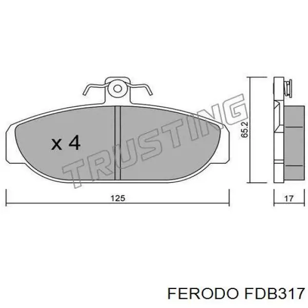 FDB317 Ferodo колодки гальмівні передні, дискові