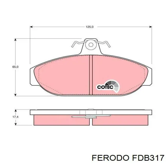 Купити FDB317 Ferodo Колодки гальмівні передні, дискові