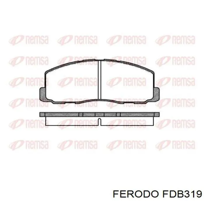 Передні тормозні колодки FDB319 Ferodo