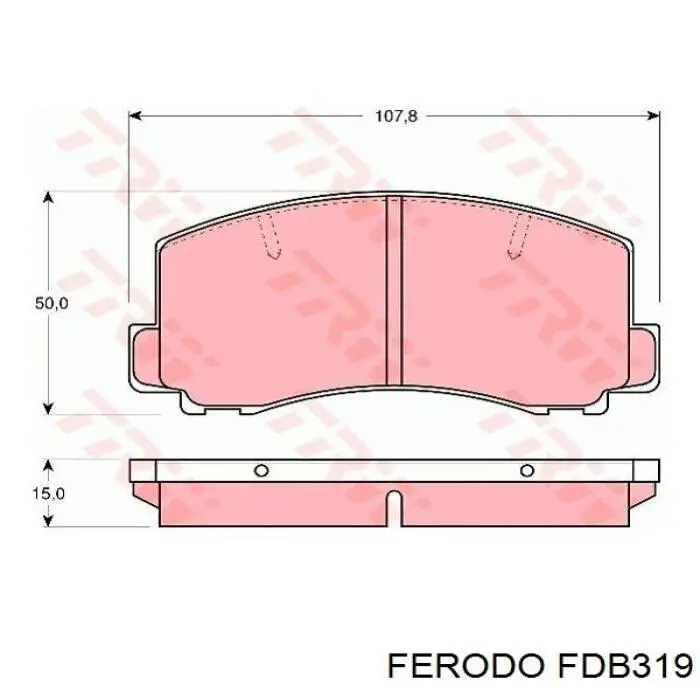 FDB319 Ferodo Передні гальмівні колодки