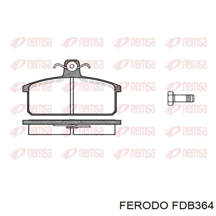 FDB364 Ferodo колодки гальмівні передні, дискові