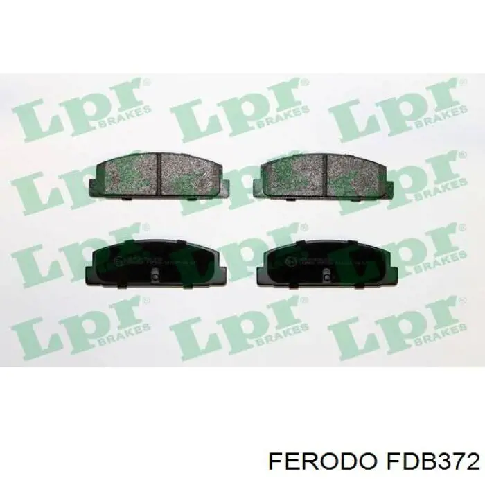Задні гальмівні колодки FDB372 Ferodo