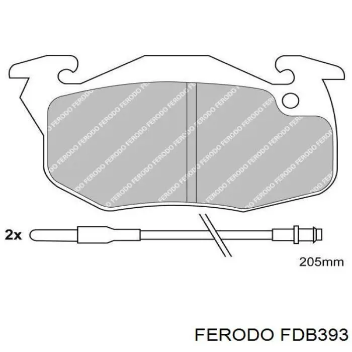 FDB393 Ferodo колодки гальмівні передні, дискові