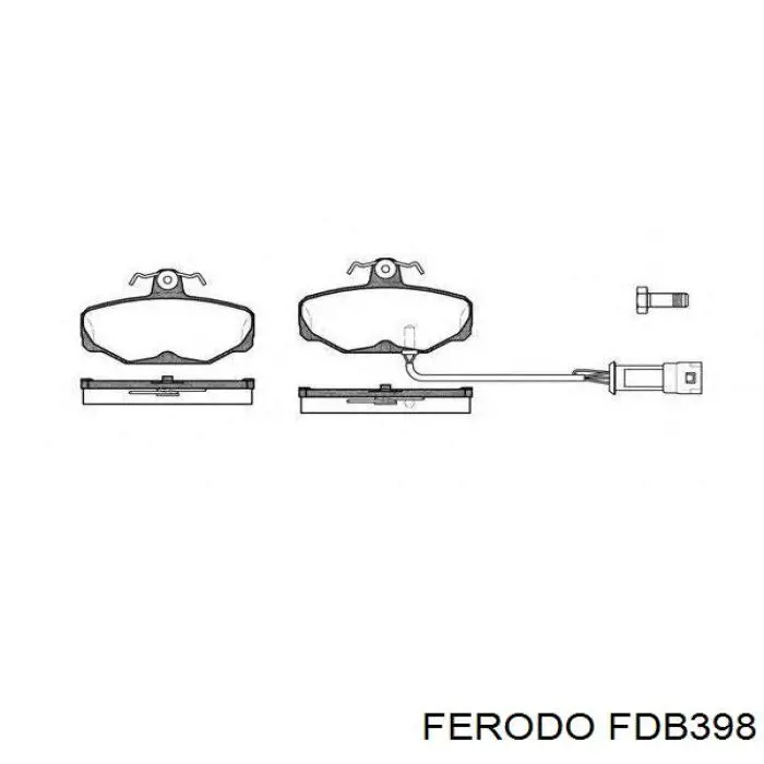 FDB398 Ferodo колодки гальмові задні, дискові