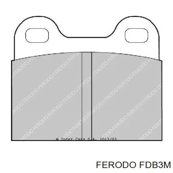 Колодки гальмові задні, дискові FDB3M Ferodo