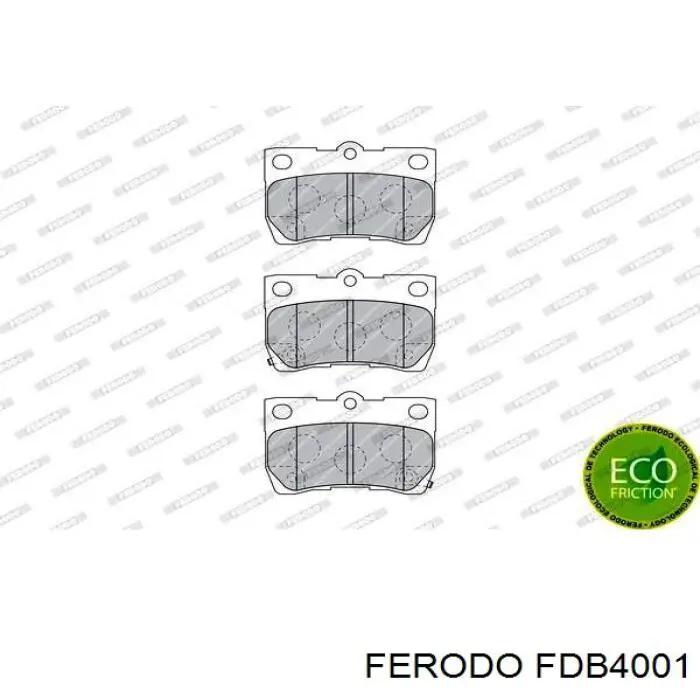 FDB4001 Ferodo Колодки гальмівні задні, дискові
