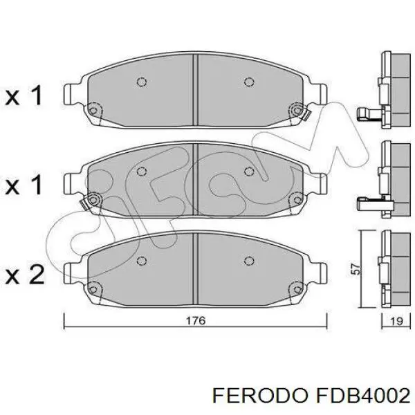 Купити FDB4002 Ferodo Колодки гальмівні передні, дискові