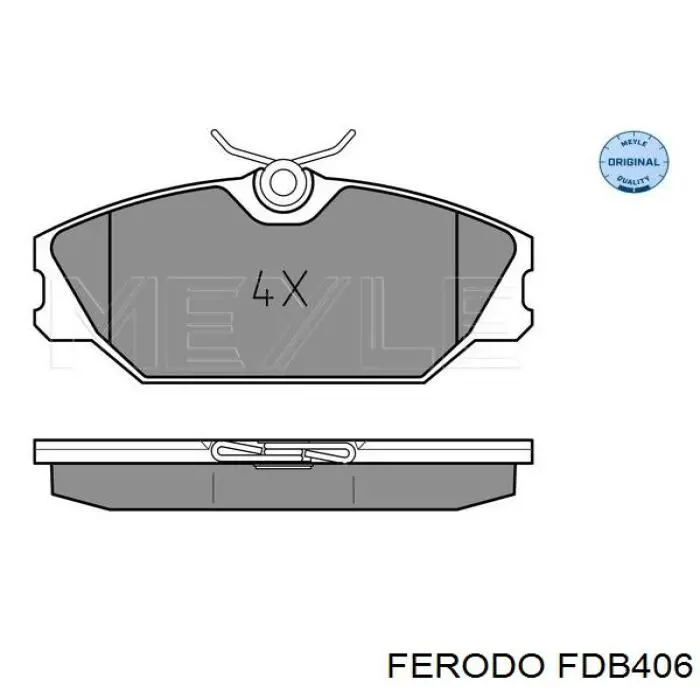 FDB406 Ferodo Передні гальмівні колодки