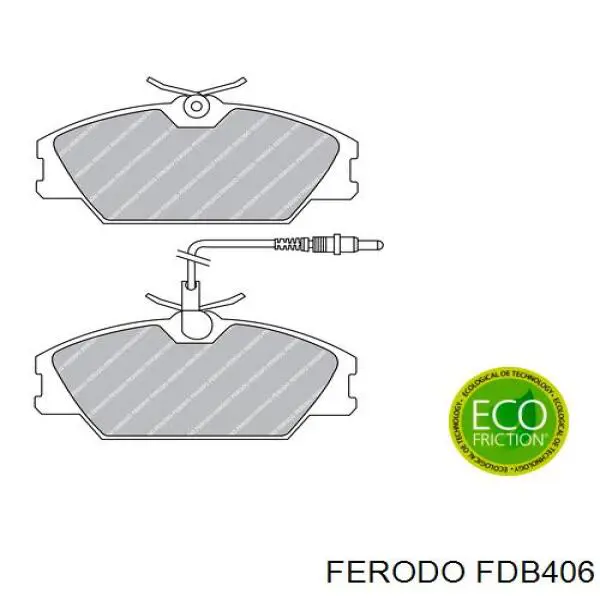 FDB406 Ferodo колодки гальмівні передні, дискові