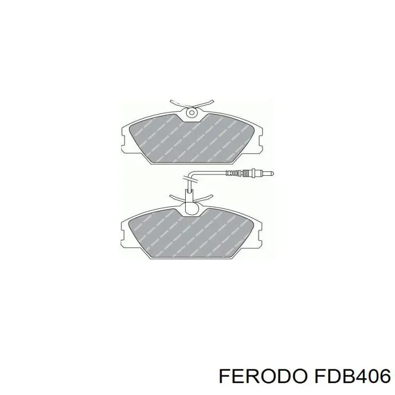 Передні тормозні колодки FDB406 Ferodo