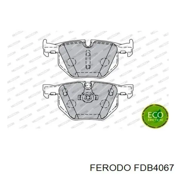 FDB4067 Ferodo колодки гальмові задні, дискові