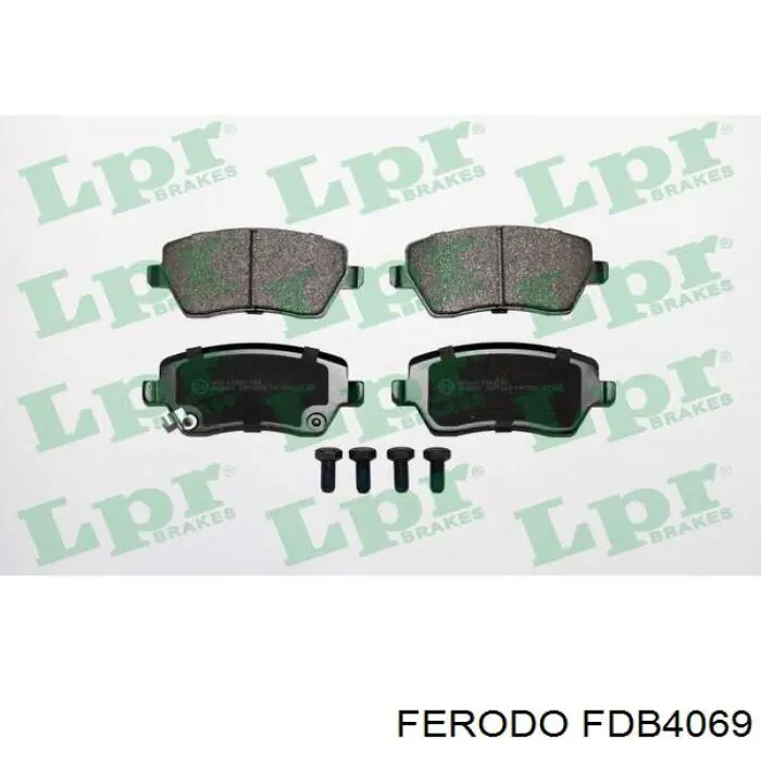 Передні тормозні колодки FDB4069 Ferodo