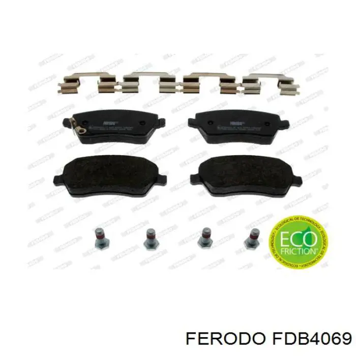 Гальмівні колодки Ferodo FDB4069 ціна, від 24.45 USD