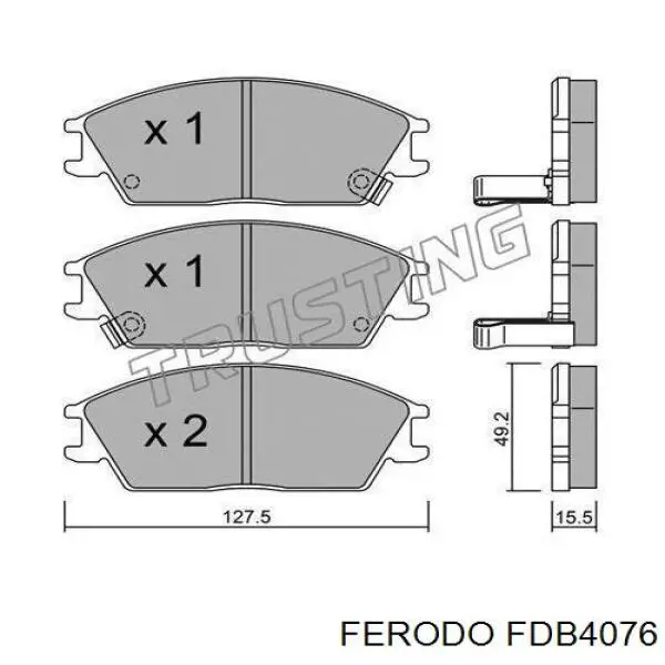 Тормозні колодки Ferodo FDB4076