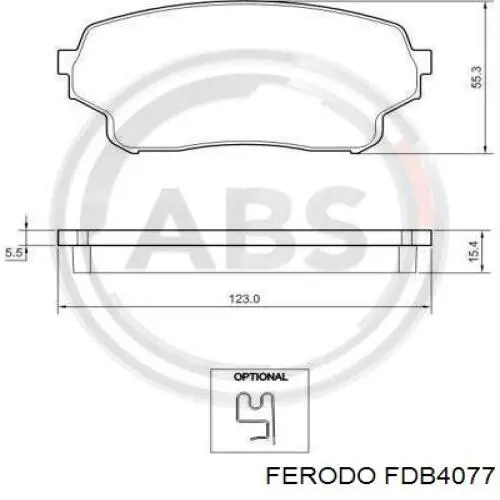 Купити FDB4077 Ferodo Колодки гальмівні передні, дискові