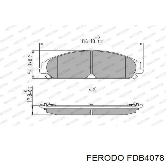 Тормозні колодки Ferodo FDB4078