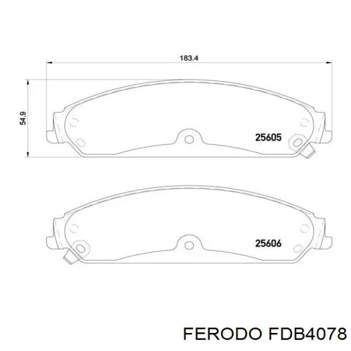 Купити FDB4078 Ferodo Колодки гальмівні передні, дискові