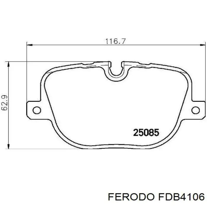 Задні гальмівні колодки Ferodo FDB4106 ціна, від 62.41 USD