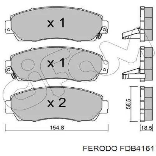 Тормозні колодки Ferodo FDB4161