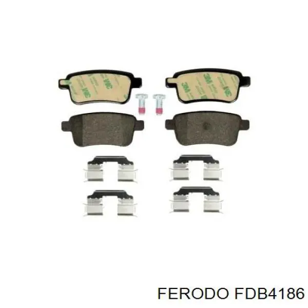 Задні гальмівні колодки Ferodo FDB4186 ціна, від 22.59 USD