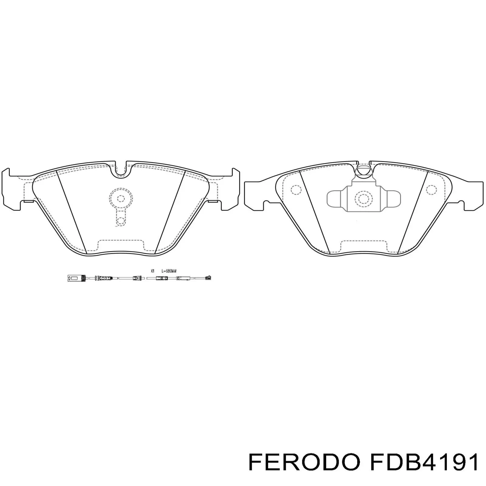Передні тормозні колодки FDB4191 Ferodo