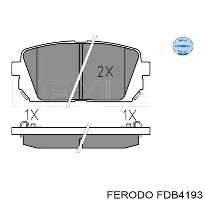 Задні гальмівні колодки FDB4193 Ferodo