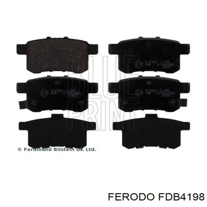 Задні гальмівні колодки FDB4198 Ferodo