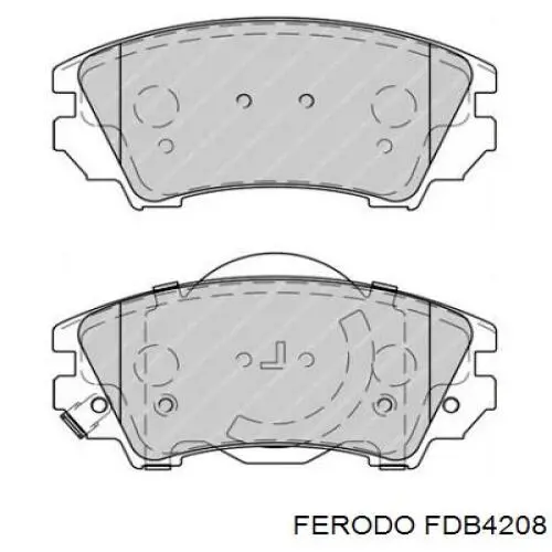 FDB4208 Ferodo Передні гальмівні колодки