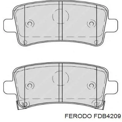 Задні гальмівні колодки Ferodo FDB4209 ціна, від 23.95 USD