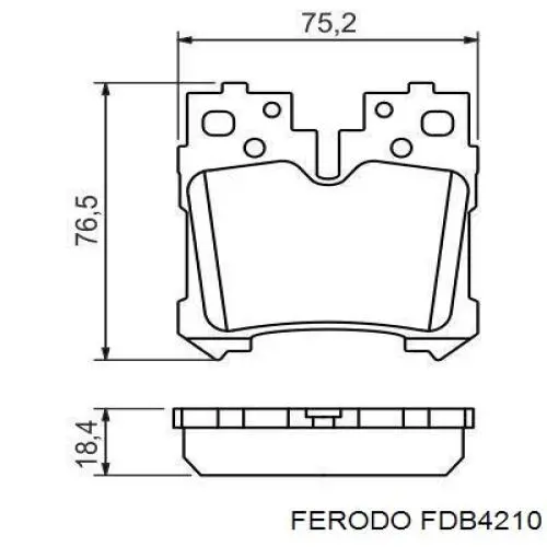 Задні гальмівні колодки Ferodo FDB4210 ціна, від 32.31 USD