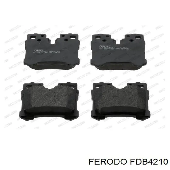 FDB4210 Ferodo Колодки гальмівні задні, дискові