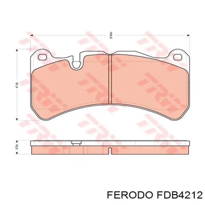 Купити FDB4212 Ferodo Колодки гальмівні передні, дискові