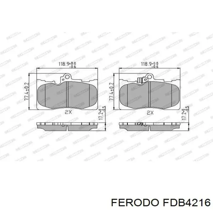 Гальмівні колодки Ferodo FDB4216 ціна, від 39.70 USD