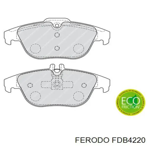 FDB4220 Ferodo колодки гальмові задні, дискові