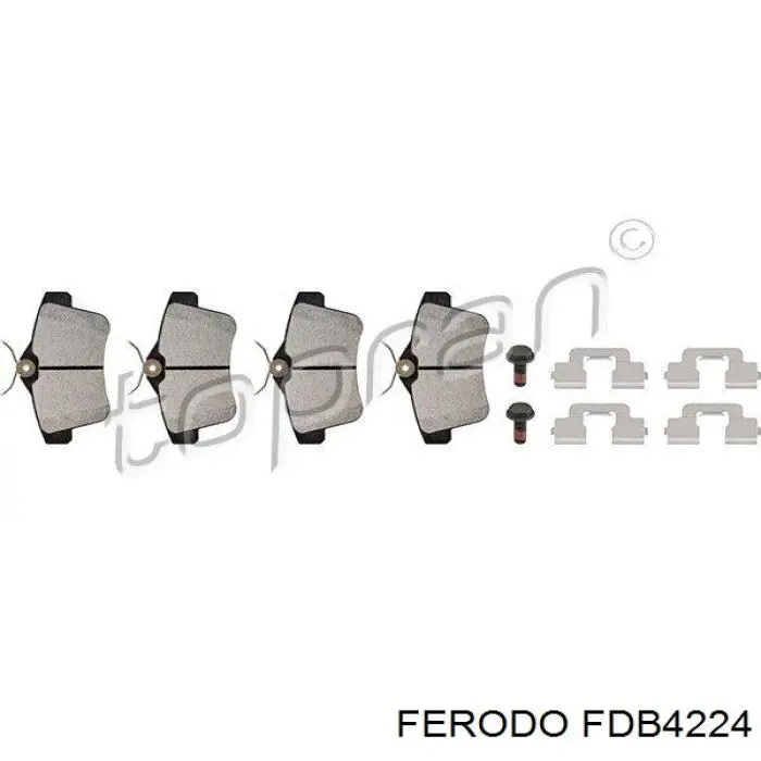 Задні дискові колодки Ferodo FDB4224