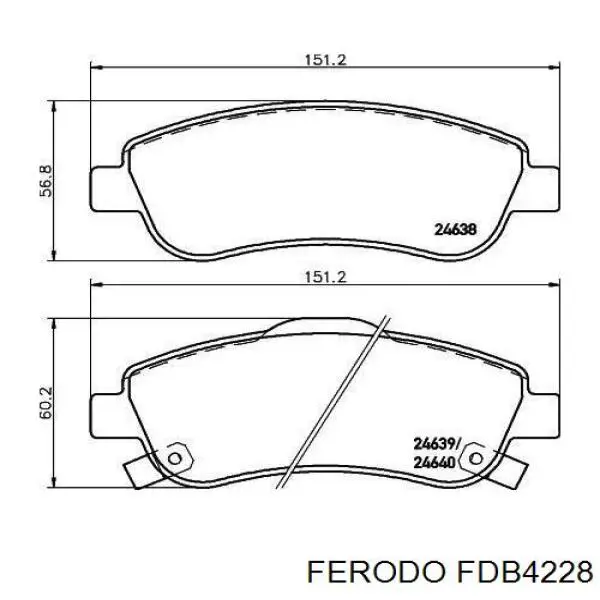 Гальмівні колодки Ferodo FDB4228 ціна, від 33.78 USD