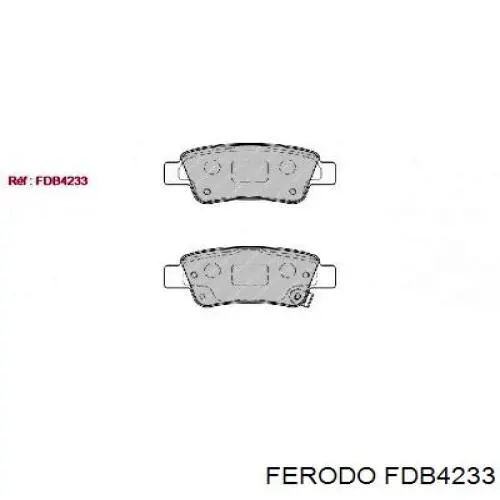 FDB4233 Ferodo колодки гальмові задні, дискові