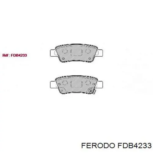 FDB4233 Ferodo Колодки гальмівні задні, дискові