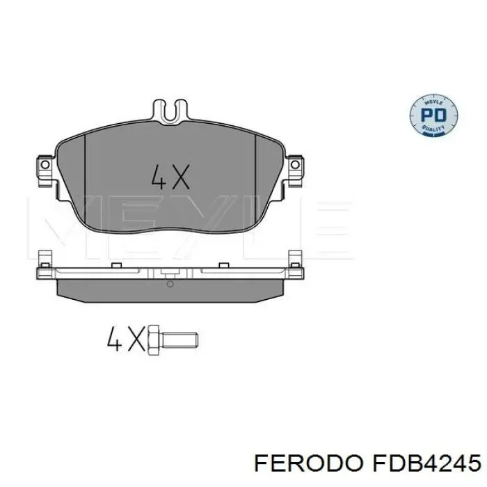 Гальмівні колодки Ferodo FDB4245 ціна, від 41.63 USD