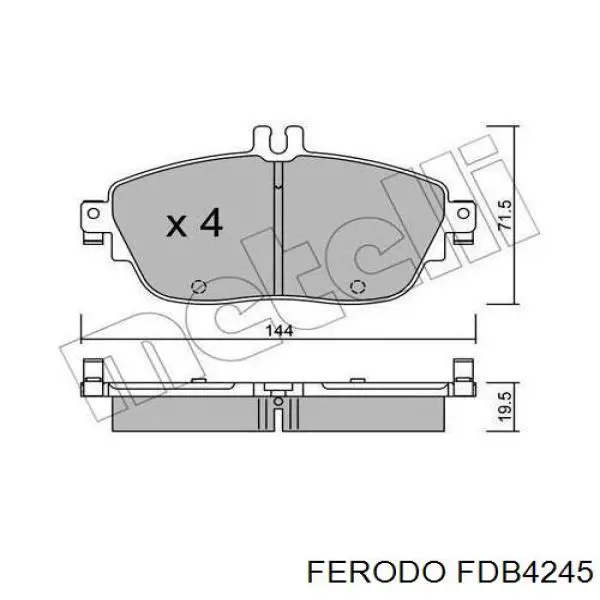 Передні тормозні колодки FDB4245 Ferodo
