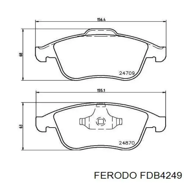 Гальмівні колодки Ferodo FDB4249 ціна, від 29.36 USD