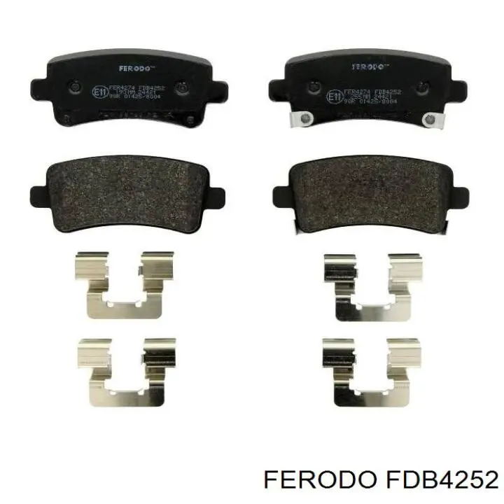 FDB4252 Ferodo колодки гальмові задні, дискові