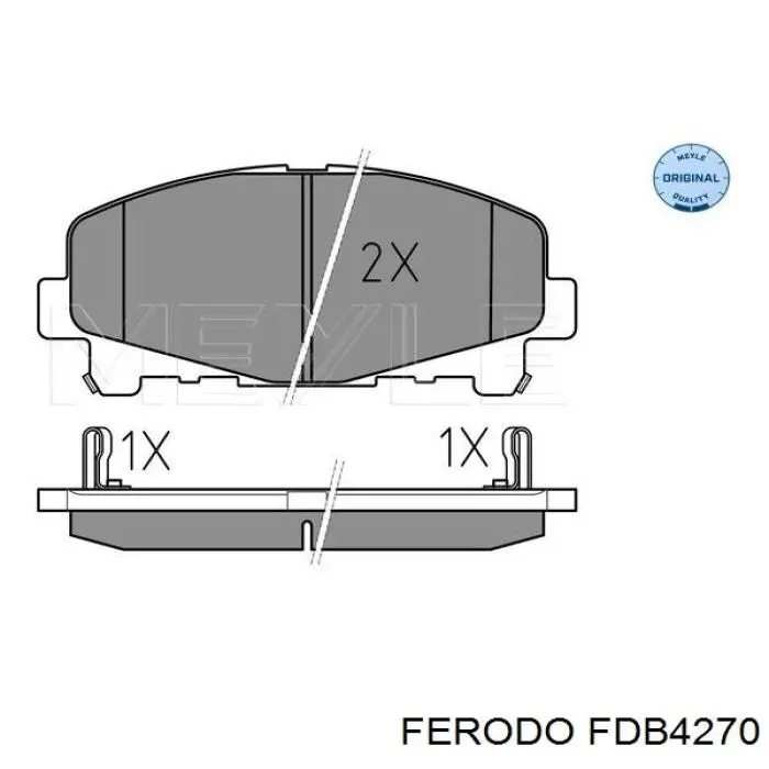 Передні тормозні колодки FDB4270 Ferodo