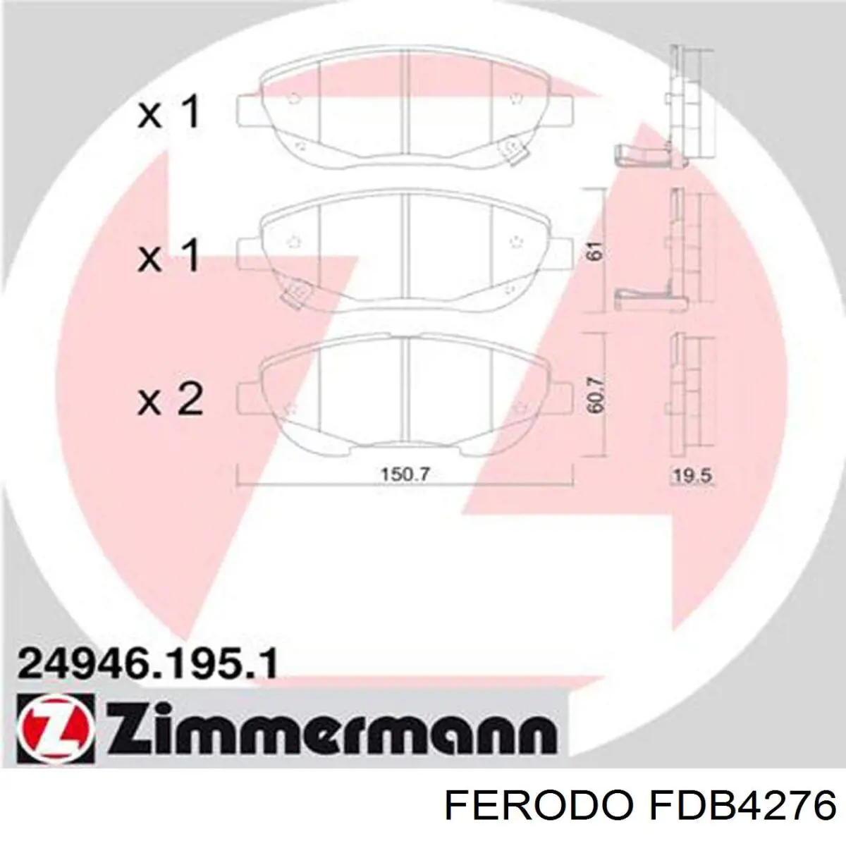 Тормозні колодки Ferodo FDB4276