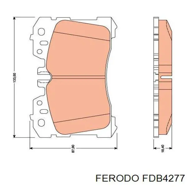 FDB4277 Ferodo колодки гальмівні передні, дискові