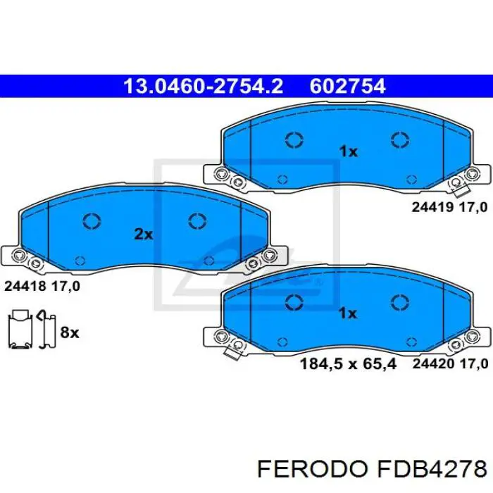 Гальмівні колодки Ferodo FDB4278 ціна, від 39.08 USD