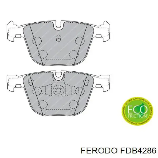 Колодки гальмові задні, дискові FDB4286 Ferodo