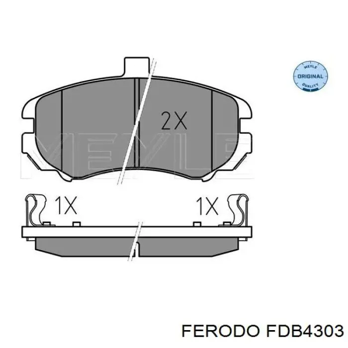 FDB4303 Ferodo колодки гальмівні передні, дискові