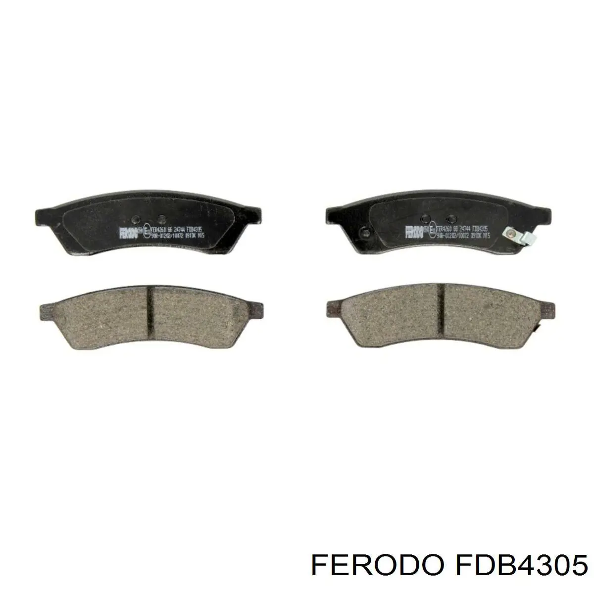 Задні гальмівні колодки Ferodo FDB4305 ціна, від 18.75 USD